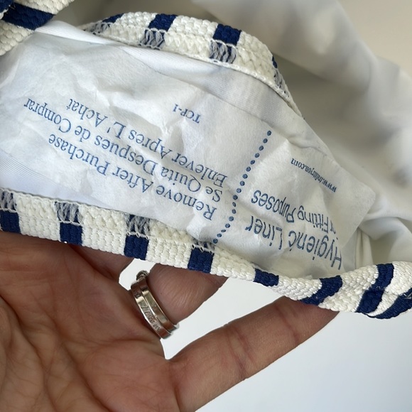 🦋 Blue and white JCrew one piece, size 8 - Picture 2 of 5